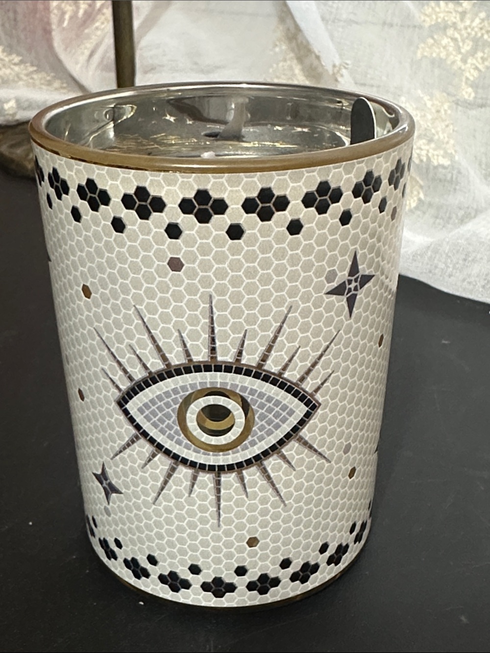DW home amber aura evil eye Halloween candle